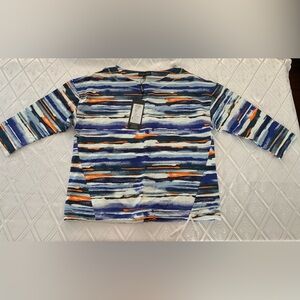 Stylish Women's Striped 3/4 Sleeve Top